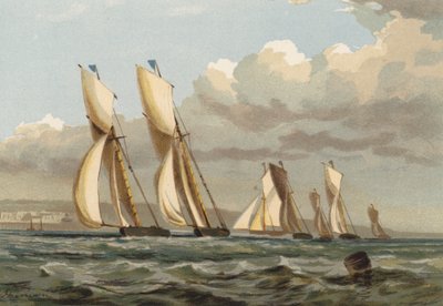 Regata di yacht al largo di Ryde, Isola di Wight da Edward after Duncan